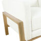 Arthur Cream Boucle Exposed Wood Upholstered Chair image number 4