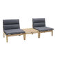 Beau Teak Wood 3 Piece Modular Outdoor Furniture Set image number 0