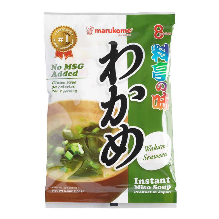 8 Pack Marukome Instant Miso Wakame Seaweed Set of 2 image number 1