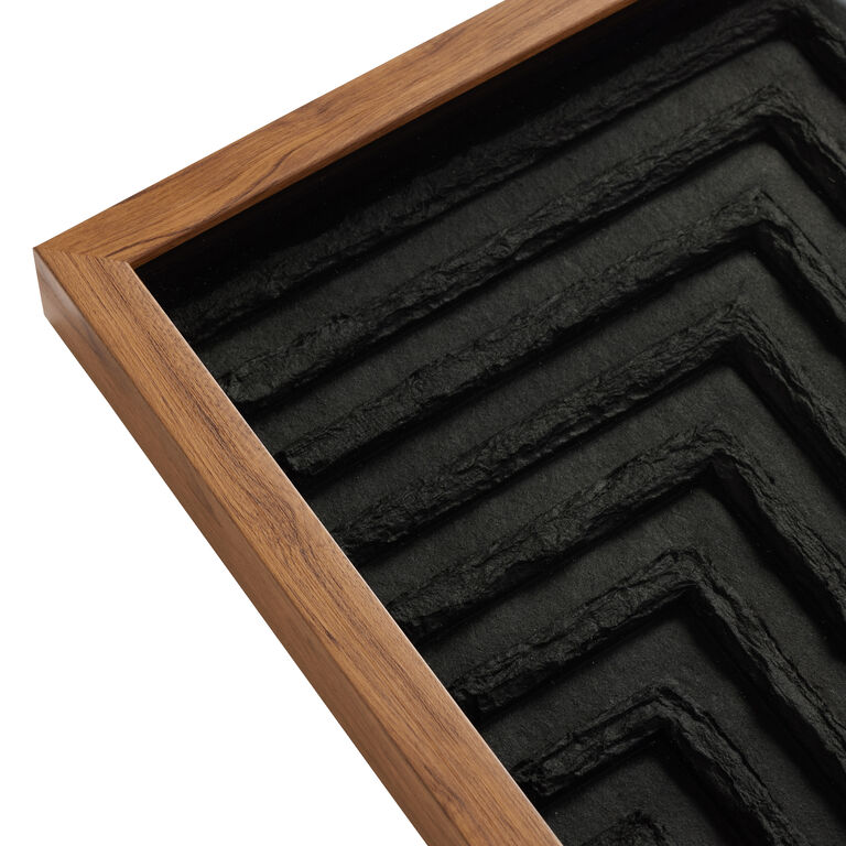 Black Rice Paper Geo Maze Shadow Box Wall Art image number 3