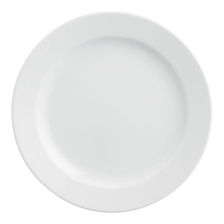 Coupe White Porcelain Wide Rim Dinner Plate image number 1