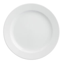 Coupe White Porcelain Wide Rim Dinner Plate