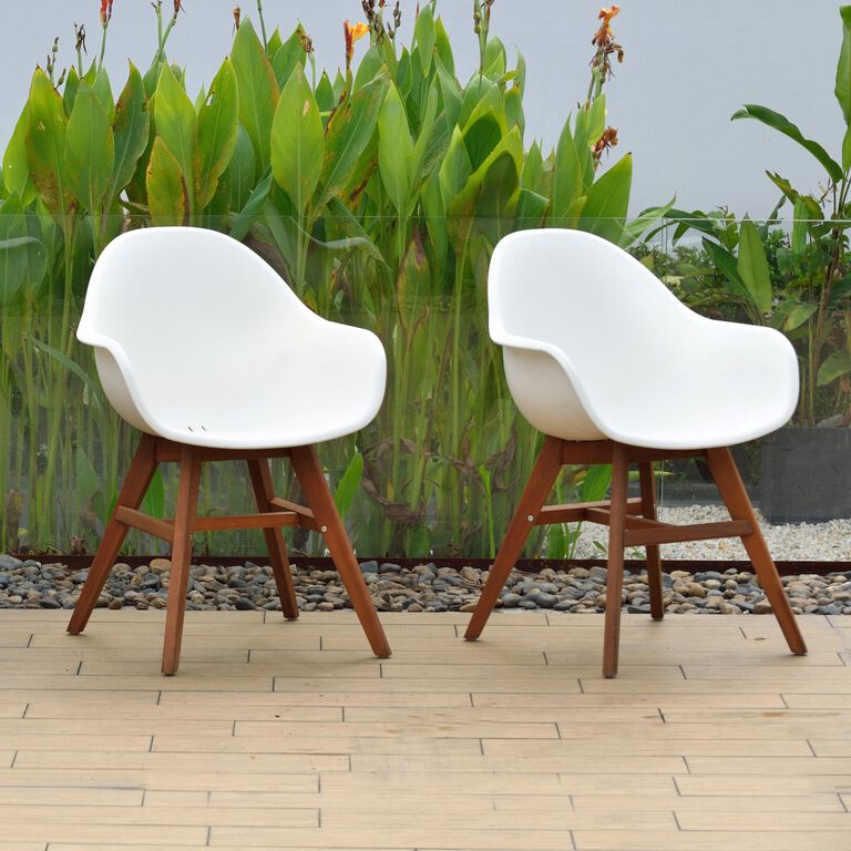 Jarle Molded Resin Outdoor Armchair Set of 2 image number 2
