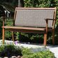 Galena Gray All Weather Wicker and Wood Outdoor Bench image number 2