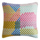 Multicolor Abstract Check Indoor Outdoor Throw Pillow image number 0