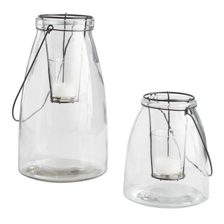 Cheyenne Clear Glass Candle Lantern image number 1