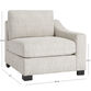 Hayes Cream Slope Arm Modular Sectional Right End Chair image number 5