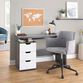 Geary Charcoal and White Wood Desk with Drawers image number 1