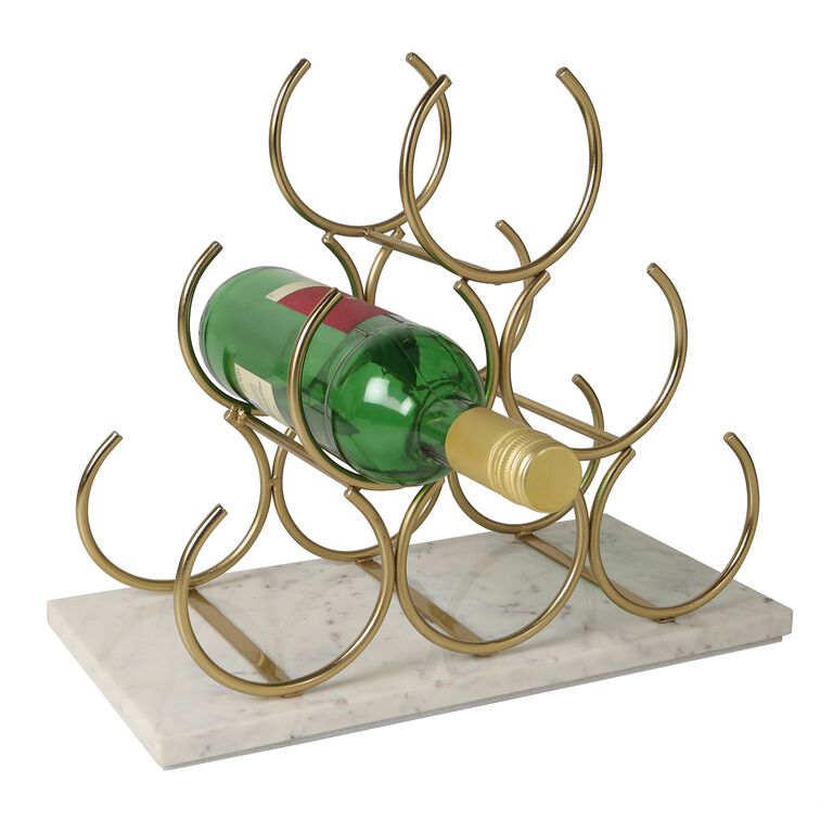 Marble and Gold 6 Bottle Wine Rack image number 3