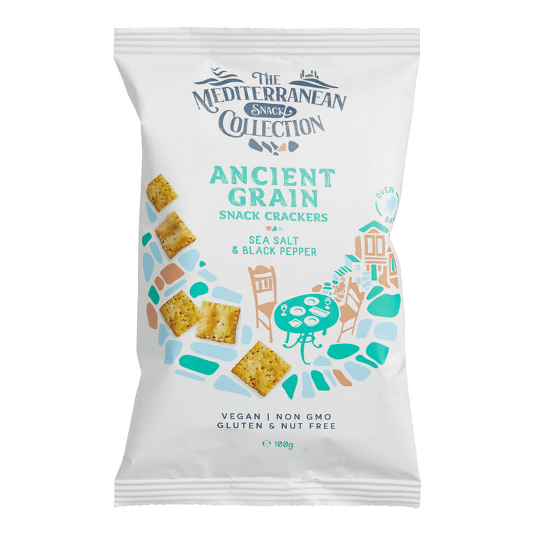 Mediterranean Salt & Pepper Ancient Grain Crackers Set of 2 image number 1