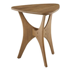 Don Triangular Wood End Table