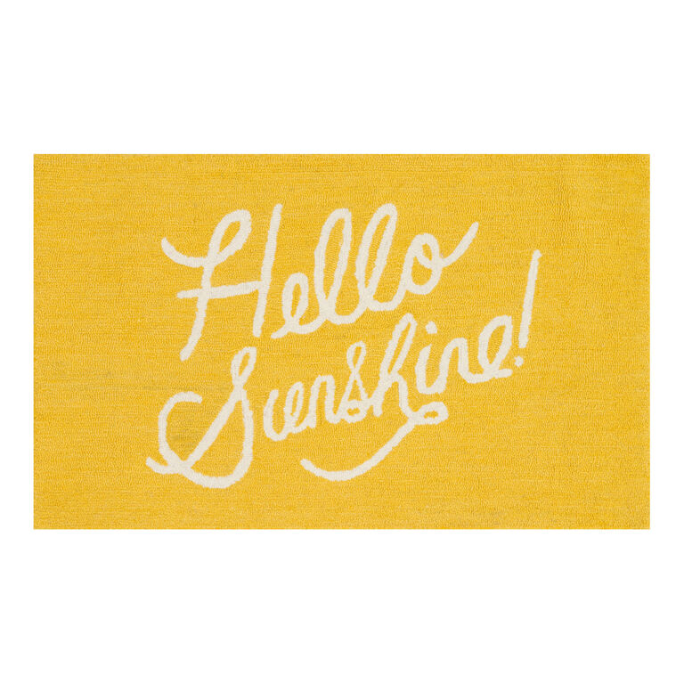 Rifle Paper Co. Yellow Hello Sunshine Wool Area Rug image number 1