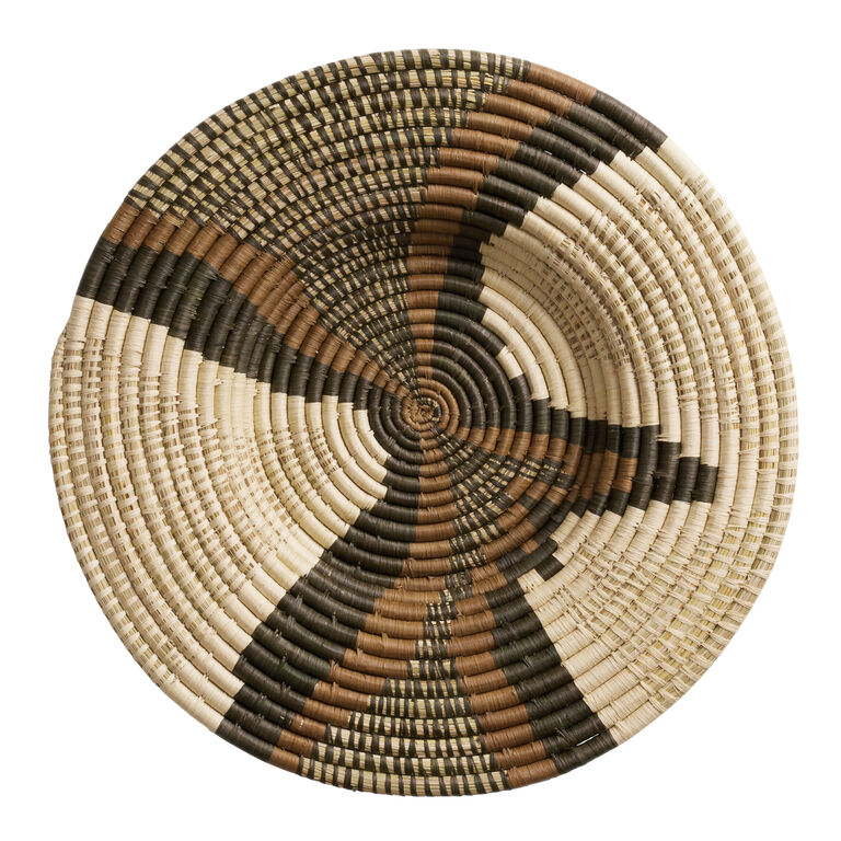 All Across Africa Natural And Brown Raffia Disc Wall Decor image number 1