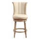 Linen Channel Back Swivel Counter Stool image number 1