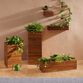 Alicante Wood And Metal Outdoor Wall Planter image number 1