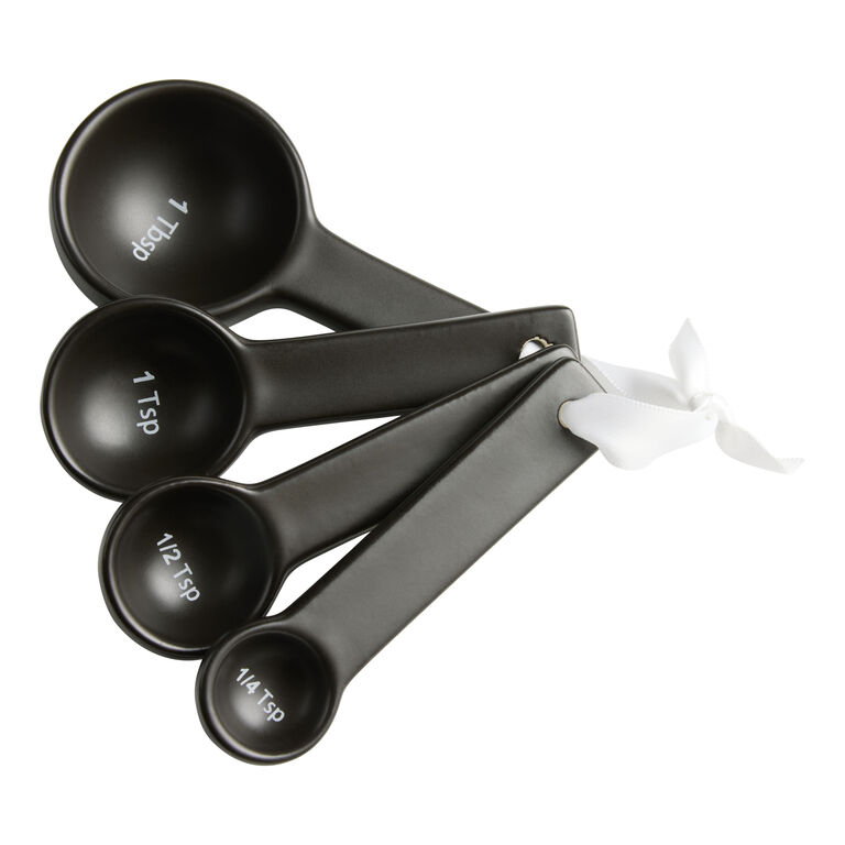 Enzo Black Ceramic Nesting Measuring Spoons image number 1