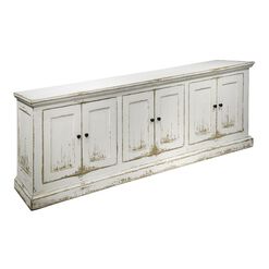 Coburg Antique White Reclaimed Pine 6 Door Storage Cabinet