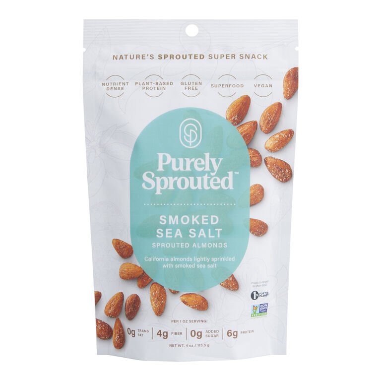 Purely Sprouted Smoked Sea Salt Sprouted Almonds image number 1