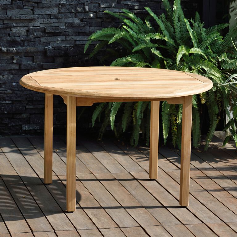 Windsong Round Teak Outdoor Dining Table image number 2