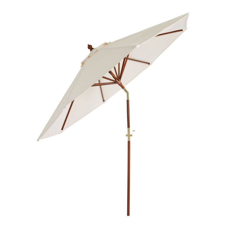 Wood Crank Lift Tilting 9 Ft Patio Umbrella Frame and Pole image number 1