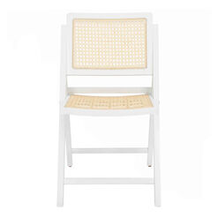 Malia Ash Wood And Cane Folding Dining Chair 2 Piece Set
