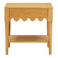 Juliana Natural Ash Wood Scalloped Nightstand with Drawer image number 1