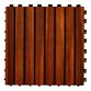 Acacia Wood 8-Slat Interlocking Deck Tiles, 10-Count image number 0