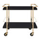 Wades Glossy Wood and Gold Metal 2 Tier Bar Cart image number 1