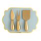 Rumbled Gold Cheese Knives 3 Piece Set image number 1