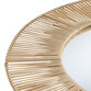 Round White Rattan Wrapped Wall Mirror image number 2