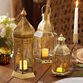 Latika Antique Gold Tabletop Candle Lantern image number 1