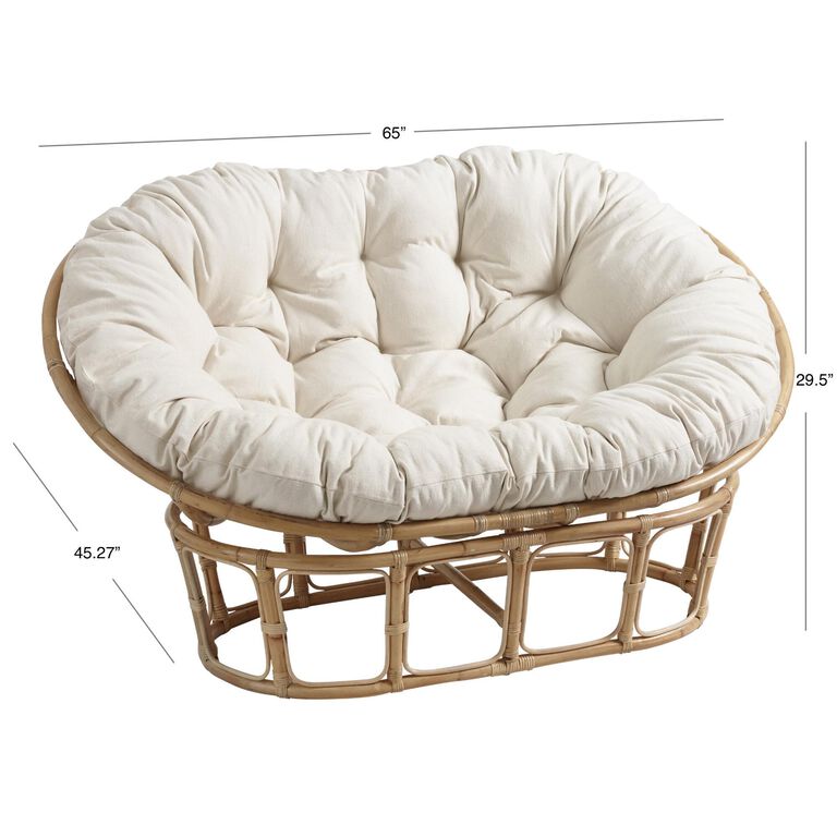 Elora Ivory Double Papasan Chair Cushion image number 5