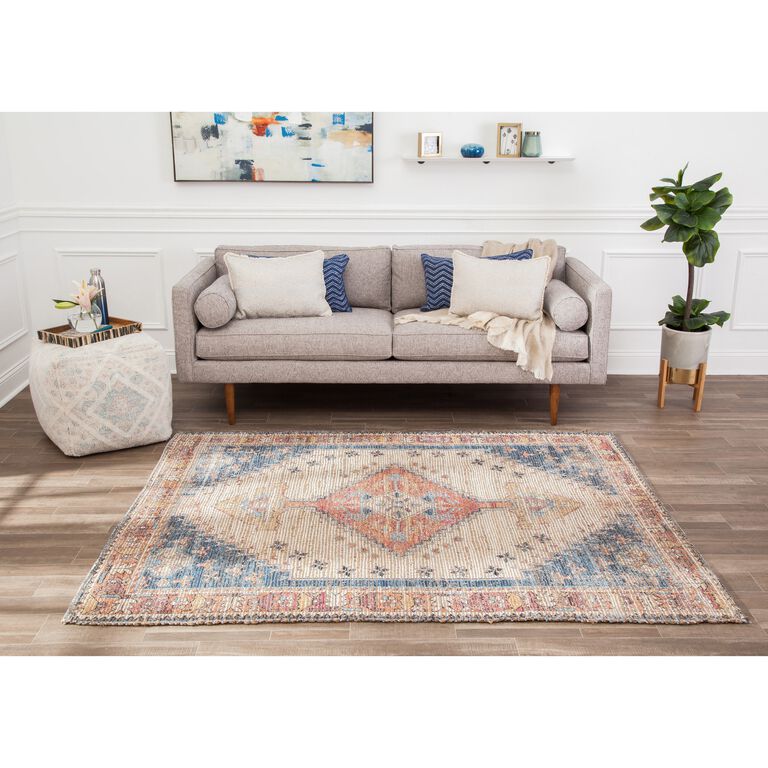 Multicolor Distressed Persian Style Jute Blend Beso Area Rug image number 2