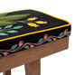 Bobi Multicolor Mango Wood Floral Upholstered Bench image number 2