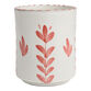 Almada Round Coral Hand Painted Utensil Holder image number 0