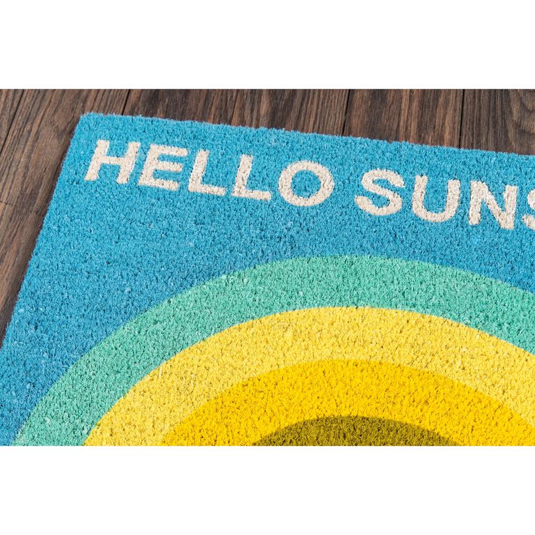 Hello Sunshine Rainbow Coir Doormat image number 2
