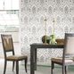 Taupe And Gray Persian Damask Peel And Stick Wallpaper image number 3