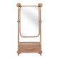 Rectangular Brass Tilting Wall Mirror With Drawer image number 0