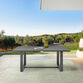 Chania Dark Gray Metal Outdoor Dining Table image number 1