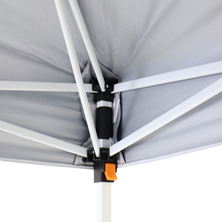 White Steel Premium Adjustable Pop Up Canopy image number 3