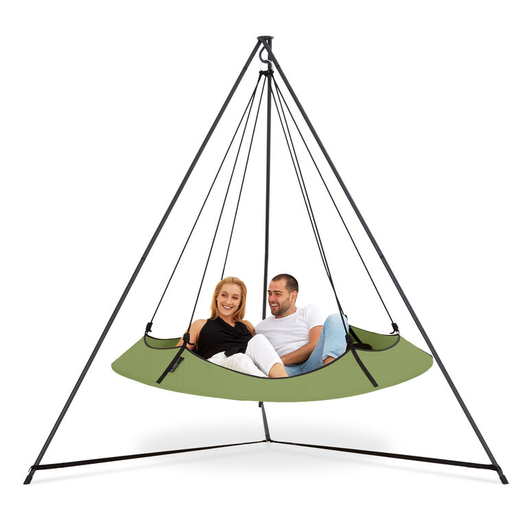 Montego Round Hangout Pod Outdoor Hammock Bed and Stand image number 5