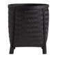 Black Woven Bamboo Footed Floor Planter image number 2