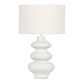Gate White Textured Faux Stone Wavy Table Lamp image number 0