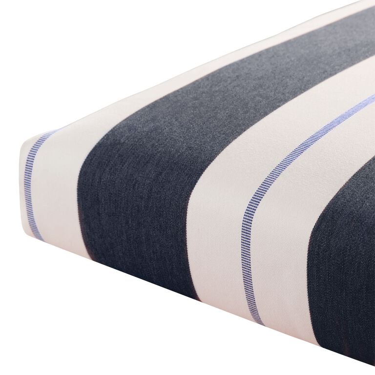Sunbrella Navy Stripe Outdoor Chaise Lounge Cushion image number 2