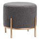 Round Sherpa Upholstered Stool image number 0