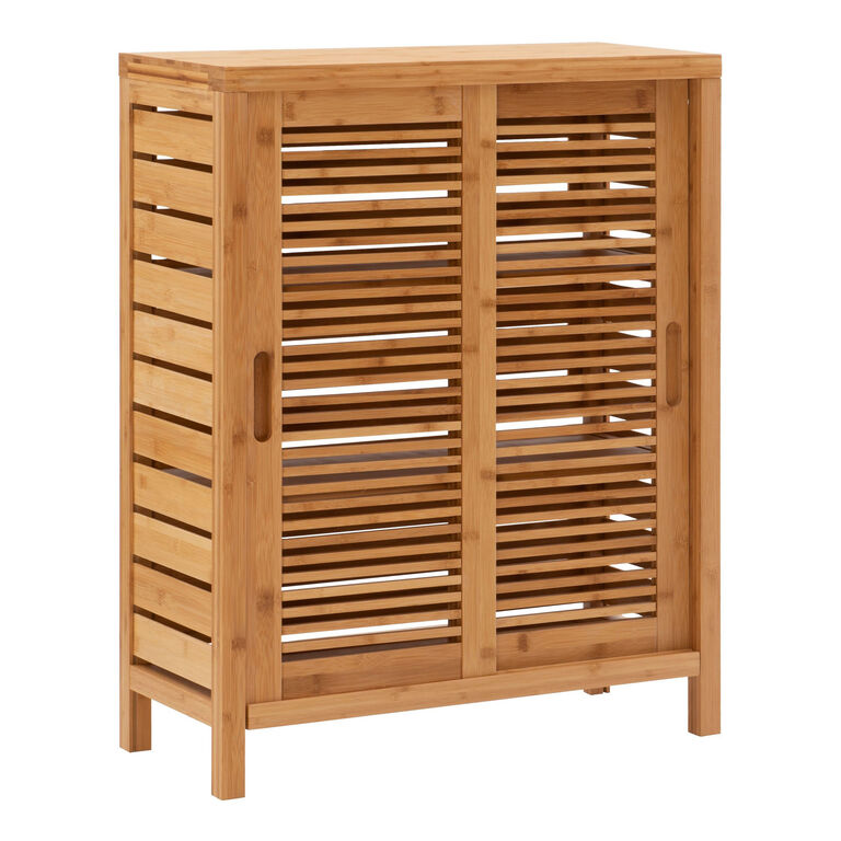 Sven Natural Bamboo Double Storage Cabinet image number 1