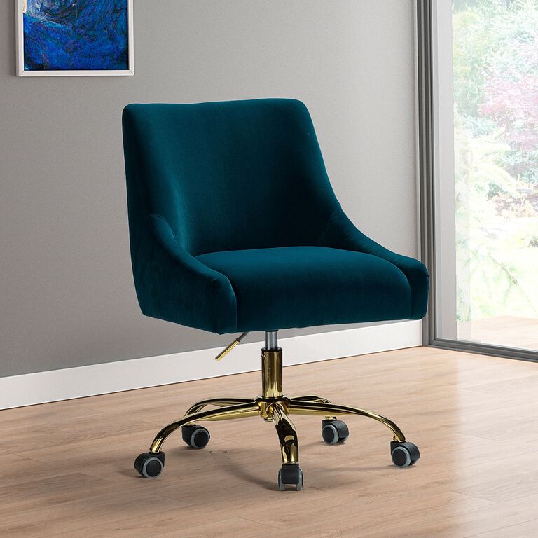 Alton Velvet Upholstered Office Chair image number 2