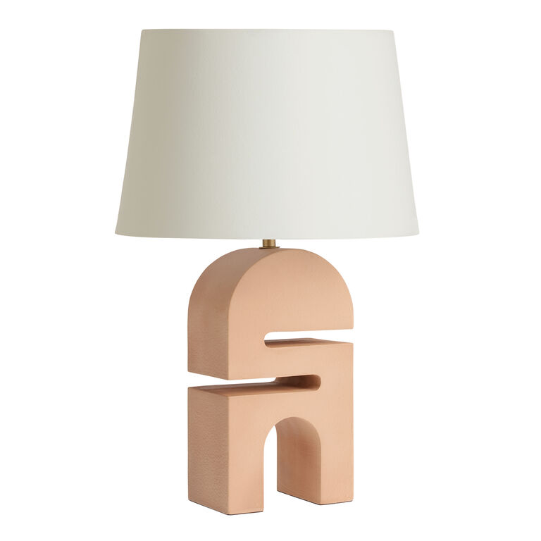 Solenn Light Sand Ceramic Sculpture Table Lamp Base image number 4