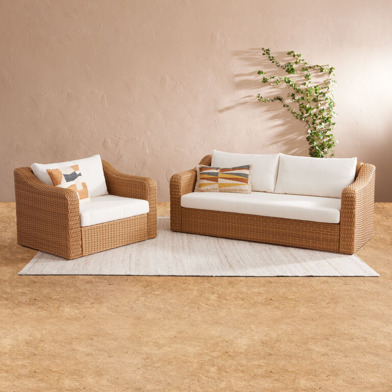 San Marcos All Weather Wicker Deep Seat Outdoor Sofa image number 2