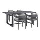 Chania Black Metal 5 Piece Outdoor Dining Set image number 0